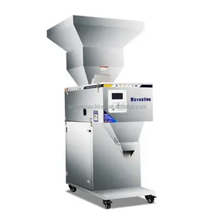 Electric Granule Powder Weighing Filling Machine Semi Auto Particle Packing Machine With Big Hopper