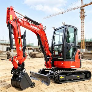 Mini-excavatrice 3,5 tonnes à essence avec cabine et climatisation, commande hydraulique, pour travaux d'ingénierie de grande envergure - Product Image 3