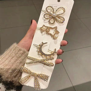 Женские заколки для волос с жемчужинами и цветами, винтажные длинные заколки с кристаллами и цветами, заколки для волос для девочек, аксессуары для волос, заколки для волос - Product Image 5