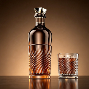 Cartons personnalisés pour bouteilles de brandy blanches 500 ml avec bouchon en liège pour l'emballage de spiritueux, whisky, vodka, gin, <span class=keywords><strong>tequila</strong></span>, finition mate laminée - Product Image 5