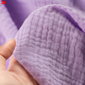 Faible quantité minimale de commande personnalisation 100% Mousseline de coton <span class=keywords><strong>Double</strong></span> <span class=keywords><strong>Gaze</strong></span> De Coton <span class=keywords><strong>Double</strong></span> Crêpe Tissu - Product Image 2