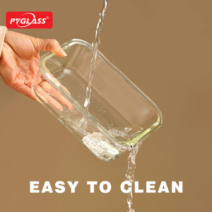Pyglass <span class=keywords><strong>2025</strong></span> Hot Bán Chất lượng cao Glass <span class=keywords><strong>container</strong></span> lưu trữ thực phẩm dễ thương cho nhà bếp Văn Phòng TrườNg Đảng tùy chỉnh đóng hộp - Product Image 4