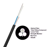 Cable de Comunicación Mini ADSS de Fibra Óptica Monomodo RC ASU 80, 100m, 8 Hilos, con Varilla FRP, 6 Hilos, 12 Hilos, 24 Hilos, Rollo de 1km, 4km