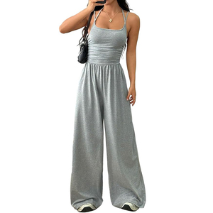 Mono de verano para mujer Channel Fashion 2026 con tirantes finos, de una pieza, pantalón ancho y holgado - Product Image 5