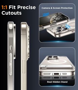 Kickstand เคสสำหรับ iPhone 16 PRO MAX PC แบบแข็งฝาครอบแม่เหล็กสำหรับ IPhone16 15 14 <span class=keywords><strong>13</strong></span>ตัวป้องกันขาตั้งกล้องทำจากอลูมิเนียม LN211คีย์บอร์ด - Product Image 4
