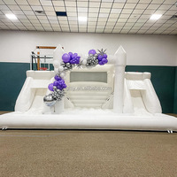 Château gonflable commercial blanc combiné pour fêtes