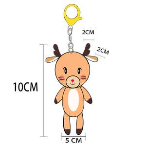 Harige Zachte Plushie Mini Beer Dier Sleutelhanger Custom Ontwerp Gevulde Pop Sleutelhanger Knuffel Voor Autosleutels Tassen - Product Image 5