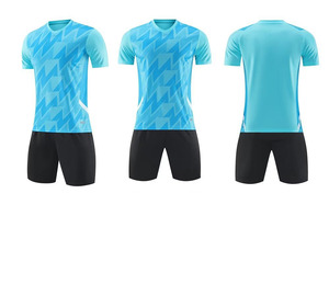 ชุดฟุตบอลแบบกำหนดเอง OEM ชุดเสื้อฟุตบอลคุณภาพสูง พิมพ์ลายแบบ Sublimation ชุดทีม ขายส่งจำนวนมาก จากโรงงานโดยตรง - Product Image 4