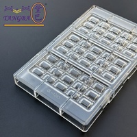 Tangba 50g haricot à barre plaque de grille rectangulaire chocolat Polycarbonate moule à chocolat facile à nettoyer et démouler moule à chocolat