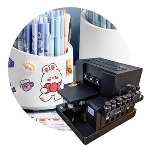 Imprimante automatique pour bouteilles, imprimante UV à jet d'encre à plat LED, imprimante d'autocollants DTF, machine d'impression UV pour bouteilles - Product Image 5