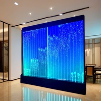 Panneau mural à bulles LED en acrylique personnalisé, style contemporain de luxe, pour restaurant, fontaine d'eau, écran mobile, séparateur de pièce facile à installer