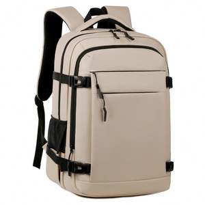 Sac à dos pour ordinateur portable imperméable personnalisé pour homme, antivol, en PU, multi-poches, sac à dos de ville, sac d'école - Product Image 1