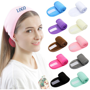 Bandeau personnalisé avec logo pour maquillage, yoga, bain, lavage du visage, spa, sport et beauté - Product Image 1