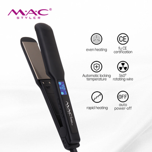Lisseur de cheveux professionnel électrique 480F en titane avec écran LCD numérique, chauffe rapide, thérapie à la kératine, protection thermique, usage domestique - Product Image 4