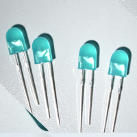 Diode LED diffuse F5 à montage traversant, lentille couleur 0,06W, blanc, bleu, rouge, vert, jaune, orange, 5mm