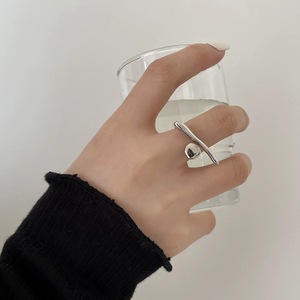S925 Sterling Silver Geometric <b>Open</b> <b>Ring</b> For Women Adjustable Index Finger Everyday Wear Jewelry - Product Image 1