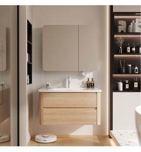 Cabinets with Single/Double Sinks & Mirror - Hotel Commercial Furniture Luxury Bathroom Vanity - Product Image 4