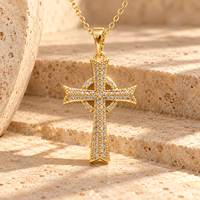 Pendentif Croix ARNAN en Laiton Plaqué Or, Breloque pour Fabrication de Bijoux DIY, Bracelet, Collier, Accessoires de Mode Audacieux, Vente en Gros