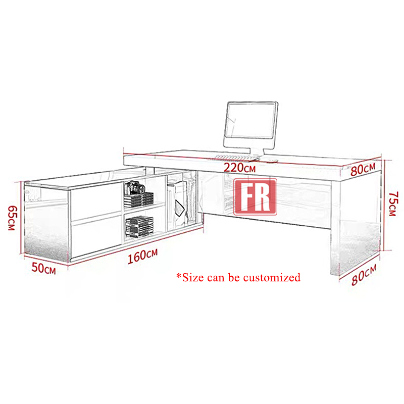 Nouveau Style En Bois Design Moderne PDG Directeur Bureau Exécutif Bureau Table Meubles