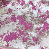 Tissu Jacquard Brocart Gaufré 3D à Fil Doré Teint en Fil 100% Polyester pour Robe Africaine
