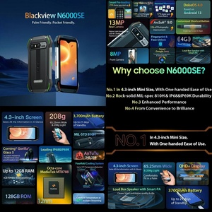 สมาร์ทโฟนพันธุ์อึด Blackview N6000SE  4GB+128GB หน้าจอ 4.3 นิ้ว MT8788 Octa Core กล้อง 13MP แบตเตอรี่ 3700mAh ระบบปฏิบัติการ Android 13 NFC 4G - Product Image 3