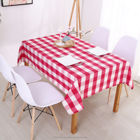 Nappe à carreaux rectangulaires Nappe à carreaux imperméable et infroissable Couverture de table vichy pour l'extérieur et l'intérieur