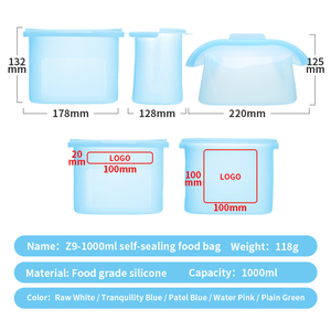Sacs de congélation en silicone réutilisables pour lait maternel, format personnalisé, pliables, étanches, pour pique-nique, sandwichs, camping, conteneurs de stockage alimentaire - Product Image 6