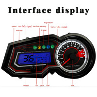 Original Plug and Play Aksesoris Motor Tachometer Digital LCD Speedometer Odometer untuk Akt Ttr 180