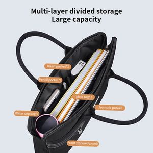 Luxury File <b>Pouch</b> Document Storage Bag, Waterproof Leather Briefcase Messenger Executive Conference Bags Laptop Bag for Business - Product Image 3