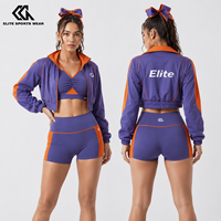 Ensemble d'échauffement personnalisé pour cheerleading, sublimé, respirant, séchage rapide, tenue d'entraînement pour cheerleading, vêtements de danse, vêtements de sport