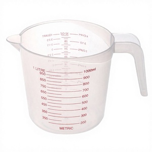 Verre doseur transparent en plastique PP écologique de 500 ml avec bec verseur, idéal pour la pâtisserie et les outils de cuisine, lavage à la main uniquement - Product Image 4