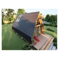 Maisons de villa en bois triangulaire à cadre en A préfabriquées Maison triangulaire personnalisée Villa en acier léger Maison triangulaire préfabriquée