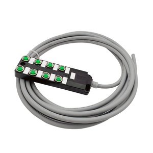 กล่องรวมสายไฟกันน้ำ bibo SVLEC IP67 M12 NPN PNP แบบ 8 ทาง พร้อมไฟ LED 4A - Product Image 1
