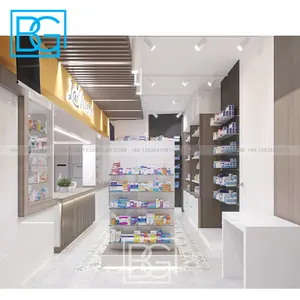 Mobiliário de farmácia personalizado, design de vitrine de farmácia, contador médico e design de exibição de móveis de farmácia