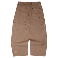 Pantalon en toile sur mesure, tendance 2026, brodé, triple couture, à deux tons, à carreaux, poches, genoux doubles, toile de canard 16 oz