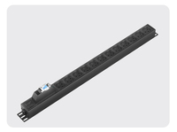 PDU 1U Montaje en rack PDU Israel Standard 16A 230V Regleta de alimentación con 12 salidas para centros de datos Redes y salas de servidores