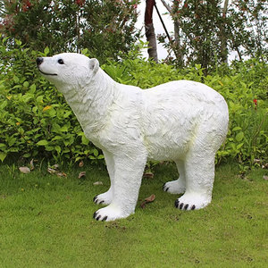 Escultura de oso polar de pie S181, decoración de jardín al aire libre, estatua de Animal grande para Parque, césped, arte, figura de vida silvestre - Product Image 6