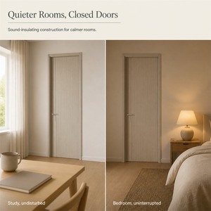 <span class=keywords><strong>Porte</strong></span> <span class=keywords><strong>Interne</strong></span> in Legno Melaminico Impermeabile, Design per <span class=keywords><strong>Porte</strong></span> Singole e Doppie con Telaio per Hotel, Villa, Appartamento, Camera da Letto, Scuola - Product Image 4