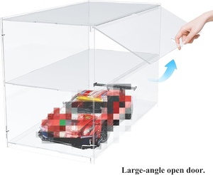 Boîte de présentation de voiture de briques de jouet en acrylique personnalisée à 2 niveaux de stockage de rectangle d'usine - Product Image 6