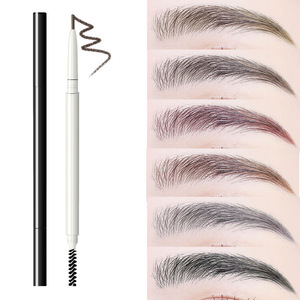 Crayon à sourcils automatique rotatif double-embout 6 couleurs, vegan, longue tenue, ultra-fin, résistant à l'eau, marque privée - Product Image 1