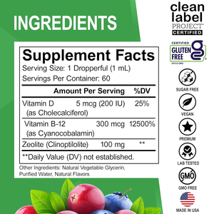 OEM Clinoptilolite Zeolite <b>Detox</b> Drops for Kids Daily Vitamin D B12 Body Focus <b>Supplement</b> Healthcare <b>Detox</b> Cleanse Liquid - Product Image 2