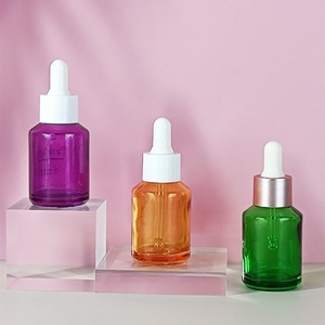 Botella de Vidrio Esmerilado de 30 ml (1 oz) y 60 ml (2 oz) para Aceite Esencial, Color Macaron, con Gotero y Tapa de Rosca Colorida - Product Image 3