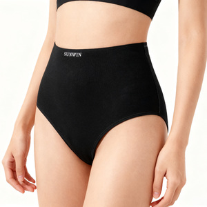 Ropa Interior de Cintura Alta para Mujer, Mezcla de Cáñamo Orgánico, Suave, Elástica, Transpirable, Fabricante OEM, Ropa Interior Femenina Ecológica - Product Image 5