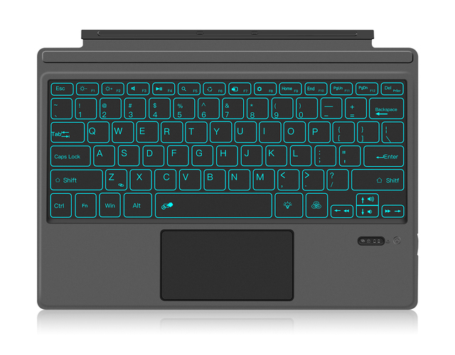 Wireless Bt Keyboard Case With Touchpad 7 Color Backlit Magnetic Keyboard for Microsoft Surface Pro 3/4/5/6/7