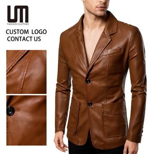 Giacca Blazer da <span class=keywords><strong>Uomo</strong></span> in PU con Logo Personalizzato all'Ingrosso, Collezione Autunno Inverno, Casual e Business, Disponibile in Taglie Forti - Product Image 1