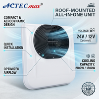 Climatiseur de toit pour camion 12V 24V, unité de refroidissement 2100W 1800W, système de climatisation électrique pour cabine de couchage, économie d'énergie