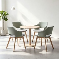 Chaise de visiteur ergonomique moderne en plastique et bois pour bureau, réception, chambre, école - Confortable pour salle d'attente (vente en gros)