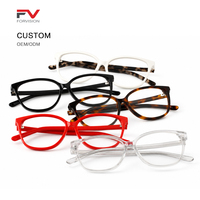 Montures de lunettes optiques vintage œil de chat en acétate, monture complète, sans correction, multicolores, avec logo personnalisé