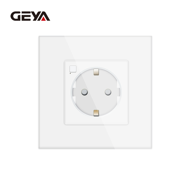 GEYA Custom German Standard 86*86mm 16A Power Monitoring Smart Wall Socket with USB Ports Intelligent WiFi for Home