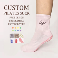 Chaussettes de Pilates et de Yoga Respirantes Premium avec Broderie de Logo Personnalisé, Tricot Jacquard, Impression Numérique, Automne, ODM